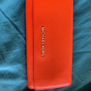Michael kors orange wallet